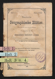 Deutsche Geographische Bl&auml;tter 1908 Bd. 31, H. 1-4