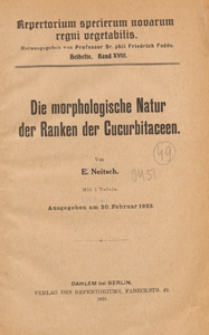 Repertorium Specierum Novarum Regni Vegetabilis : Beihefte, 1923 Bd 18