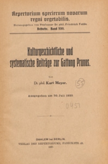 Repertorium Specierum Novarum Regni Vegetabilis : Beihefte, 1923 Bd 20