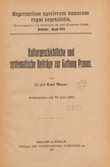 Repertorium Specierum Novarum Regni Vegetabilis : Beihefte, 1923 Bd 22
