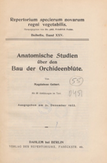 Repertorium Specierum Novarum Regni Vegetabilis : Beihefte, 1923 Bd 25
