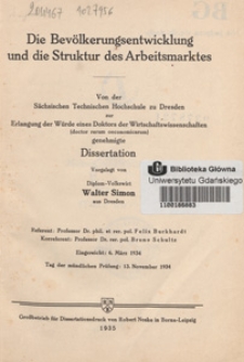 Die Bevölkerungsdichte in Südhannover und deren ursachen : Inaugural-Dissertation