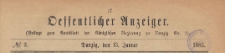 Oeffentlicher Anzeiger : Beilage zum Amts-blatt der Königlichen Regierung zu Danzig, 1883.01.13 nr 2