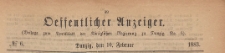 Oeffentlicher Anzeiger : Beilage zum Amts-blatt der Königlichen Regierung zu Danzig, 1883.02.10 nr 6