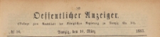 Oeffentlicher Anzeiger : Beilage zum Amts-blatt der K&ouml;niglichen Regierung zu Danzig, 1883.03.10 nr 10