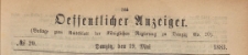 Oeffentlicher Anzeiger : Beilage zum Amts-blatt der Königlichen Regierung zu Danzig, 1883.05.19 nr 20