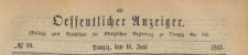 Oeffentlicher Anzeiger : Beilage zum Amts-blatt der Königlichen Regierung zu Danzig, 1883.06.16 nr 24