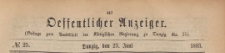 Oeffentlicher Anzeiger : Beilage zum Amts-blatt der Königlichen Regierung zu Danzig, 1883.06.23 nr 25
