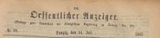 Oeffentlicher Anzeiger : Beilage zum Amts-blatt der Königlichen Regierung zu Danzig, 1883.07.14 nr 28