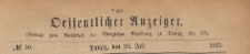 Oeffentlicher Anzeiger : Beilage zum Amts-blatt der Königlichen Regierung zu Danzig, 1883.07.28 nr 30