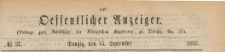 Oeffentlicher Anzeiger : Beilage zum Amts-blatt der Königlichen Regierung zu Danzig, 1883.09.15 nr 37