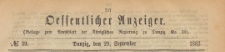 Oeffentlicher Anzeiger : Beilage zum Amts-blatt der Königlichen Regierung zu Danzig, 1883.09.29 nr 39