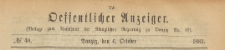 Oeffentlicher Anzeiger : Beilage zum Amts-blatt der Königlichen Regierung zu Danzig, 1883.10.06 nr 40