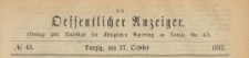 Oeffentlicher Anzeiger : Beilage zum Amts-blatt der Königlichen Regierung zu Danzig, 1883.10.27 nr 43