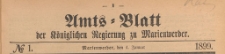 Amts-Blatt der Königlich Preussischen Regierung zu Marienwerder für das Jahr, 1899.01.04 nr 1