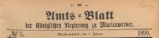 Amts-Blatt der Königlich Preussischen Regierung zu Marienwerder für das Jahr, 1899.02.01 nr 5