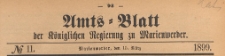 Amts-Blatt der Königlich Preussischen Regierung zu Marienwerder für das Jahr, 1899.03.15 nr 11