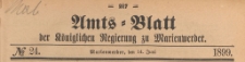 Amts-Blatt der K&ouml;niglich Preussischen Regierung zu Marienwerder f&uuml;r das Jahr, 1899.06.14 nr 24