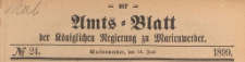 Amts-Blatt der Königlich Preussischen Regierung zu Marienwerder für das Jahr, 1899.06.14 nr 24