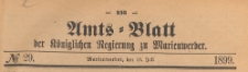 Amts-Blatt der Königlich Preussischen Regierung zu Marienwerder für das Jahr, 1899.07.19 nr 29