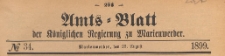Amts-Blatt der Königlich Preussischen Regierung zu Marienwerder für das Jahr, 1899.08.23 nr 34