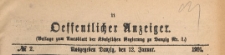 Oeffentlicher Anzeiger : Beilage zum Amts-blatt der Königlichen Regierung zu Danzig, 1901.01.12 nr 2