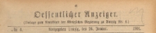 Oeffentlicher Anzeiger : Beilage zum Amts-blatt der Königlichen Regierung zu Danzig, 1901.01.26 nr 4