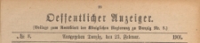 Oeffentlicher Anzeiger : Beilage zum Amts-blatt der Königlichen Regierung zu Danzig, 1901.02.23 nr 8