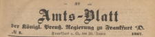 Amts-Blatt der Königlichen Preussischen Regierung zu Frankfurth an der Oder, 1867.01.30 nr 5