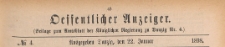 Oeffentlicher Anzeiger : Beilage zum Amts-blatt der Königlichen Regierung zu Danzig, 1898.01.22 nr 4