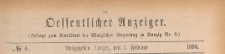 Oeffentlicher Anzeiger : Beilage zum Amts-blatt der K&ouml;niglichen Regierung zu Danzig, 1898.02.05 nr 6