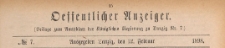Oeffentlicher Anzeiger : Beilage zum Amts-blatt der Königlichen Regierung zu Danzig, 1898.02.12 nr 7