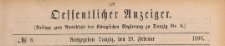 Oeffentlicher Anzeiger : Beilage zum Amts-blatt der Königlichen Regierung zu Danzig, 1898.02.19 nr 8