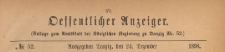 Oeffentlicher Anzeiger : Beilage zum Amts-blatt der Königlichen Regierung zu Danzig, 1898.12.24 nr 52