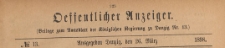 Oeffentlicher Anzeiger : Beilage zum Amts-blatt der Königlichen Regierung zu Danzig, 1898.03.26 nr 13
