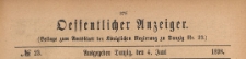 Oeffentlicher Anzeiger : Beilage zum Amts-blatt der Königlichen Regierung zu Danzig, 1898.06.04 nr 23