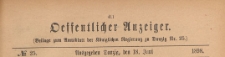 Oeffentlicher Anzeiger : Beilage zum Amts-blatt der Königlichen Regierung zu Danzig, 1898.06.18 nr 25