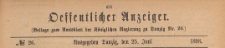 Oeffentlicher Anzeiger : Beilage zum Amts-blatt der Königlichen Regierung zu Danzig, 1898.06.25 nr 26