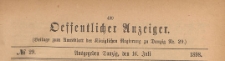 Oeffentlicher Anzeiger : Beilage zum Amts-blatt der Königlichen Regierung zu Danzig, 1898.07.16 nr 29