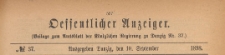 Oeffentlicher Anzeiger : Beilage zum Amts-blatt der Königlichen Regierung zu Danzig, 1898.09.10 nr 37
