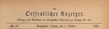 Oeffentlicher Anzeiger : Beilage zum Amts-blatt der Königlichen Regierung zu Danzig, 1898.10.01 nr 40