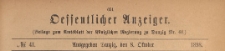 Oeffentlicher Anzeiger : Beilage zum Amts-blatt der Königlichen Regierung zu Danzig, 1898.10.08 nr 41