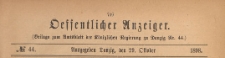 Oeffentlicher Anzeiger : Beilage zum Amts-blatt der Königlichen Regierung zu Danzig, 1898.10.29 nr 44