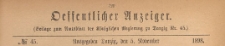 Oeffentlicher Anzeiger : Beilage zum Amts-blatt der Königlichen Regierung zu Danzig, 1898.11.05 nr 45