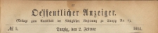 Oeffentlicher Anzeiger : Beilage zum Amts-blatt der Königlichen Regierung zu Danzig, 1884.02.02 nr 5