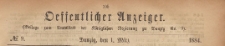 Oeffentlicher Anzeiger : Beilage zum Amts-blatt der Königlichen Regierung zu Danzig, 1884.03.01 nr 9