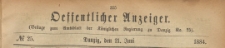 Oeffentlicher Anzeiger : Beilage zum Amts-blatt der Königlichen Regierung zu Danzig, 1884.06.21 nr 25