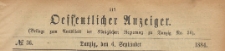 Oeffentlicher Anzeiger : Beilage zum Amts-blatt der Königlichen Regierung zu Danzig, 1884.09.06 nr 36