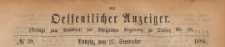 Oeffentlicher Anzeiger : Beilage zum Amts-blatt der Königlichen Regierung zu Danzig, 1884.09.27 nr 39