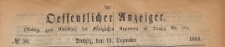 Oeffentlicher Anzeiger : Beilage zum Amts-blatt der Königlichen Regierung zu Danzig, 1884.12.13 nr 50